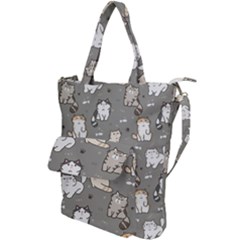 Cute Cat Pattern Cartoon Shoulder Tote Bag