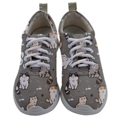 Cute Cat Pattern Cartoon Mens Athletic Shoes by Cowasu