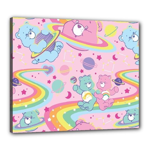 Bears Kawaii Pattern Canvas 24  X 20  (stretched) by Cowasu