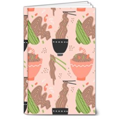Japanese Street Food Soba Noodle In Bowl 8  X 10  Hardcover Notebook