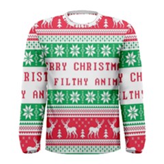 Merry Christmas Ya Filthy Animal Men s Long Sleeve Tee by Cowasu