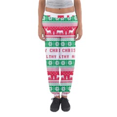 Merry Christmas Ya Filthy Animal Women s Jogger Sweatpants by Cowasu