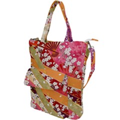 Japanese Kimono Pattern Shoulder Tote Bag