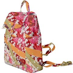 Japanese Kimono Pattern Buckle Everyday Backpack