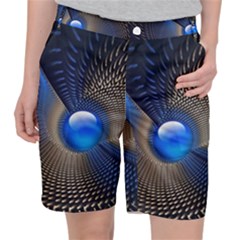 Abstract Background Pattern Women s Pocket Shorts