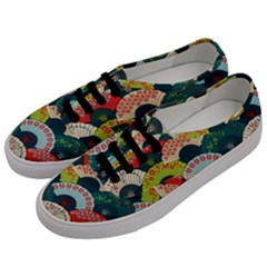 Japanese Fans Bright Pattern Men s Classic Low Top Sneakers