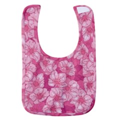 Cute Pink Sakura Flower Pattern Baby Bib by Cowasu