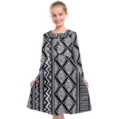 Tribal African Pattern Kids  Midi Sailor Dress by Cowasu