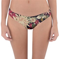 Japanese Flower Art Reversible Hipster Bikini Bottoms by Cowasu