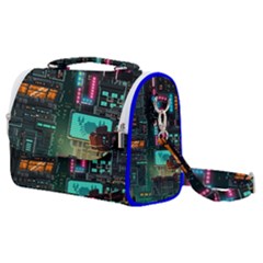 Video Game Pixel Art Satchel Shoulder Bag by Cowasu
