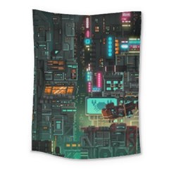 Video Game Pixel Art Medium Tapestry by Cowasu