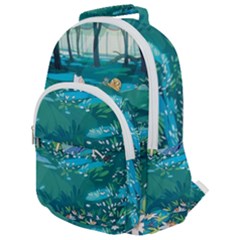 Psychedelic Adventure Rounded Multi Pocket Backpack