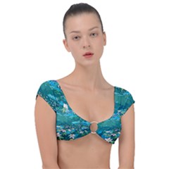 Psychedelic Adventure Cap Sleeve Ring Bikini Top by Cowasu