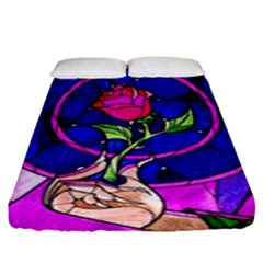 Stained Glass Rose Fitted Sheet (king Size)