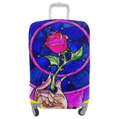 Stained Glass Rose Luggage Cover (medium)