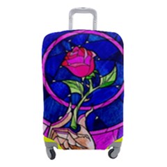 Stained Glass Rose Luggage Cover (small) by Cowasu