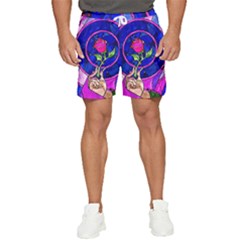 Stained Glass Rose Men s Runner Shorts by Cowasu