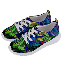 Beauty Stained Glass Rose Women s Lightweight Sports Shoes