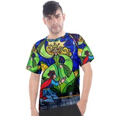 Beauty Stained Glass Rose Men s Sport Top