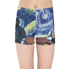 Starry Surreal Psychedelic Astronaut Space Kids  Sports Shorts by Cowasu