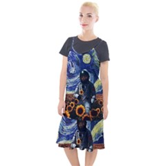 Starry Surreal Psychedelic Astronaut Space Camis Fishtail Dress