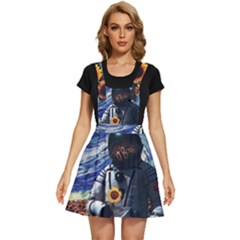 Starry Surreal Psychedelic Astronaut Space Apron Dress by Cowasu