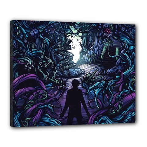 Horror Psychedelic Art Canvas 20  X 16  (stretched)