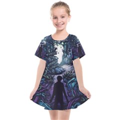 Horror Psychedelic Art Kids  Smock Dress by Cowasu