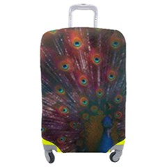 Red Peacock Feather Luggage Cover (medium) by Cowasu