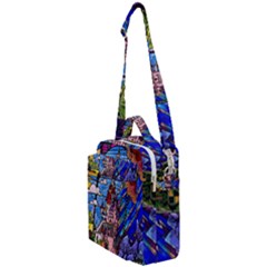 Beauty Stained Glass Castle Building Crossbody Day Bag by Cowasu