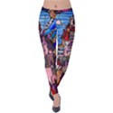 Beauty Stained Glass Castle Building Velvet Leggings View1