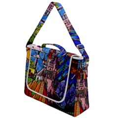 Beauty Stained Glass Castle Building Box Up Messenger Bag by Cowasu