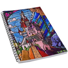 Beauty Stained Glass Castle Building 5 5  X 8 5  Notebook