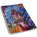 Beauty Stained Glass Castle Building 5.5  x 8.5  Notebook View1