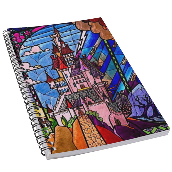 Beauty Stained Glass Castle Building 5.5  x 8.5  Notebook