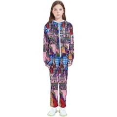 Beauty Stained Glass Castle Building Kids  Tracksuit by Cowasu