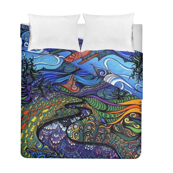 Psychedelic Landscape Duvet Cover Double Side (Full/ Double Size)