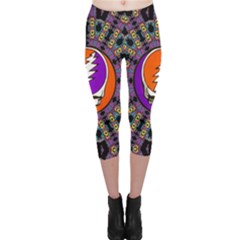 Gratefuldead Grateful Dead Pattern Capri Leggings  by Cowasu