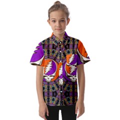 Gratefuldead Grateful Dead Pattern Kids  Short Sleeve Shirt by Cowasu