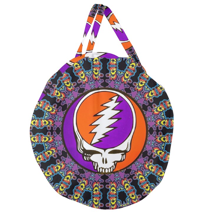 Gratefuldead Grateful Dead Pattern Giant Round Zipper Tote