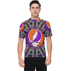 Gratefuldead Grateful Dead Pattern Men s Short Sleeve Rash Guard by Cowasu