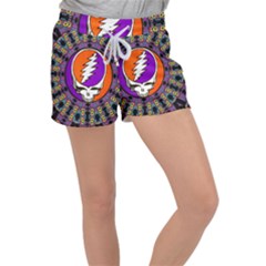 Gratefuldead Grateful Dead Pattern Women s Velour Lounge Shorts by Cowasu