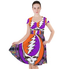 Gratefuldead Grateful Dead Pattern Cap Sleeve Midi Dress by Cowasu