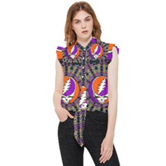 Gratefuldead Grateful Dead Pattern Frill Detail Shirt by Cowasu