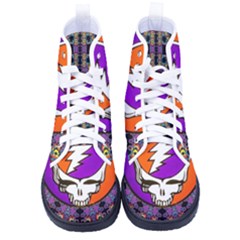 Gratefuldead Grateful Dead Pattern Women s High-top Canvas Sneakers by Cowasu