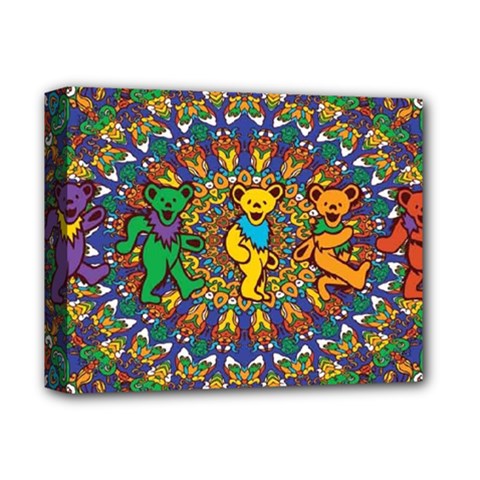 Grateful Dead Pattern Deluxe Canvas 14  X 11  (stretched) by Cowasu