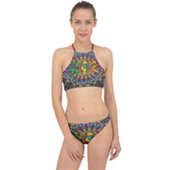 Grateful Dead Pattern Racer Front Bikini Set by Cowasu