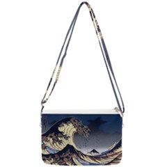 The Great Wave Off Kanagawa Japan Japanese Waves Double Gusset Crossbody Bag by Cowasu