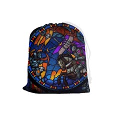 The Game Monster Stained Glass Drawstring Pouch (large) by Cowasu