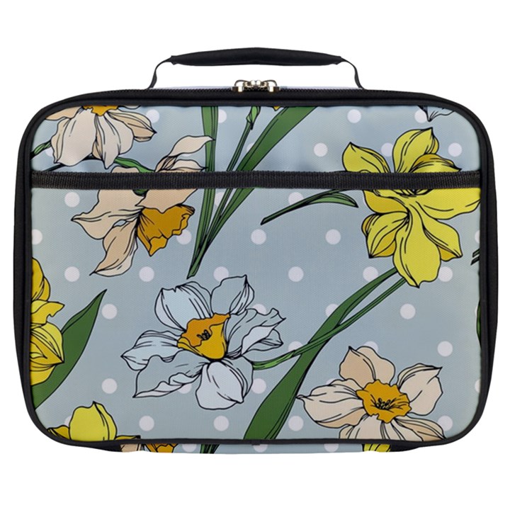 Narcissus Floral Botanical Flowers Full Print Lunch Bag